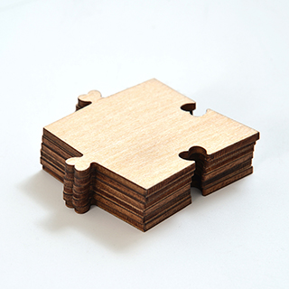 Blank Wooden Heart Shape Puzzle Piece