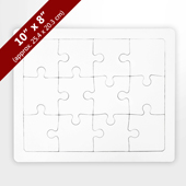 Blank 8x10 Tray Puzzle (12 Pieces)