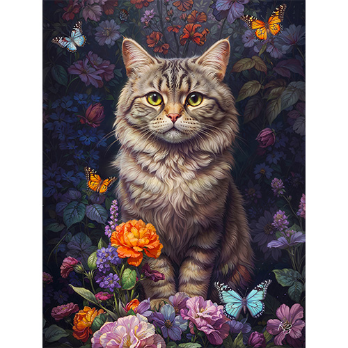 Kitty Harmony Amongst Blossoms Puzzle