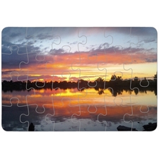 Sunset over Lake (plastic)
