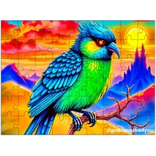 A vivid, fantastical bird Jigsaw Puzzle.