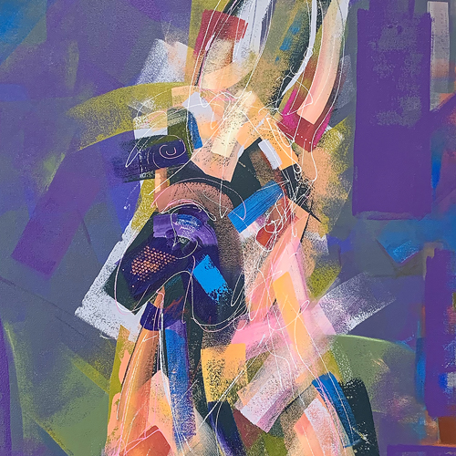 Great Dane abstract art wooden puzzle